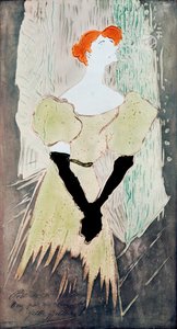 Yvette Guilbert (zlecona w celu wykonania blatu), 1895 (ceramika) autorstwa Henri de Toulouse Lautrec